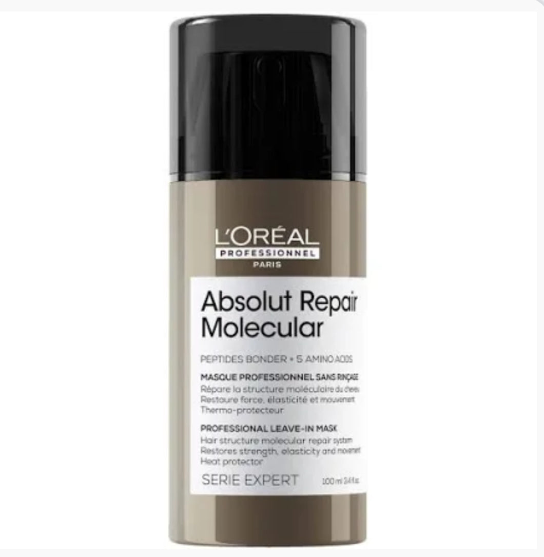 Máscara sin enjuague leave in absolut repair molecular 100 ml Loreal