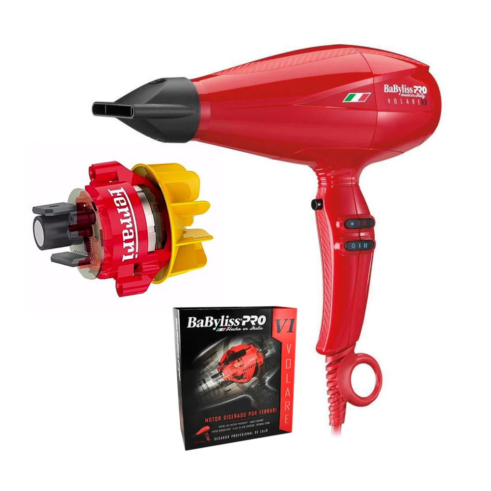 Secador De Pelo Babylisspro Volare V1 Babfrv1 Rojo motor Ferrari