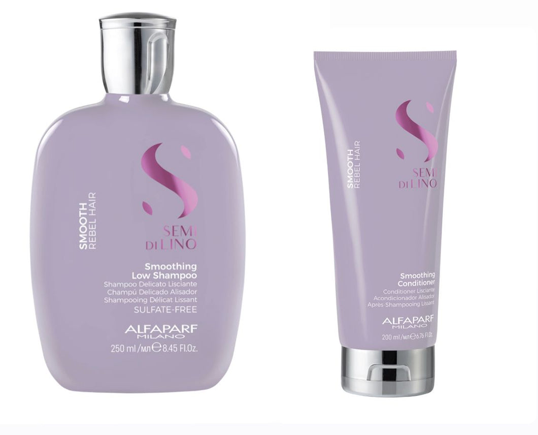 Kit Shampoo 250 ml + acondicionador 200 ml Smoothing Alfaparf