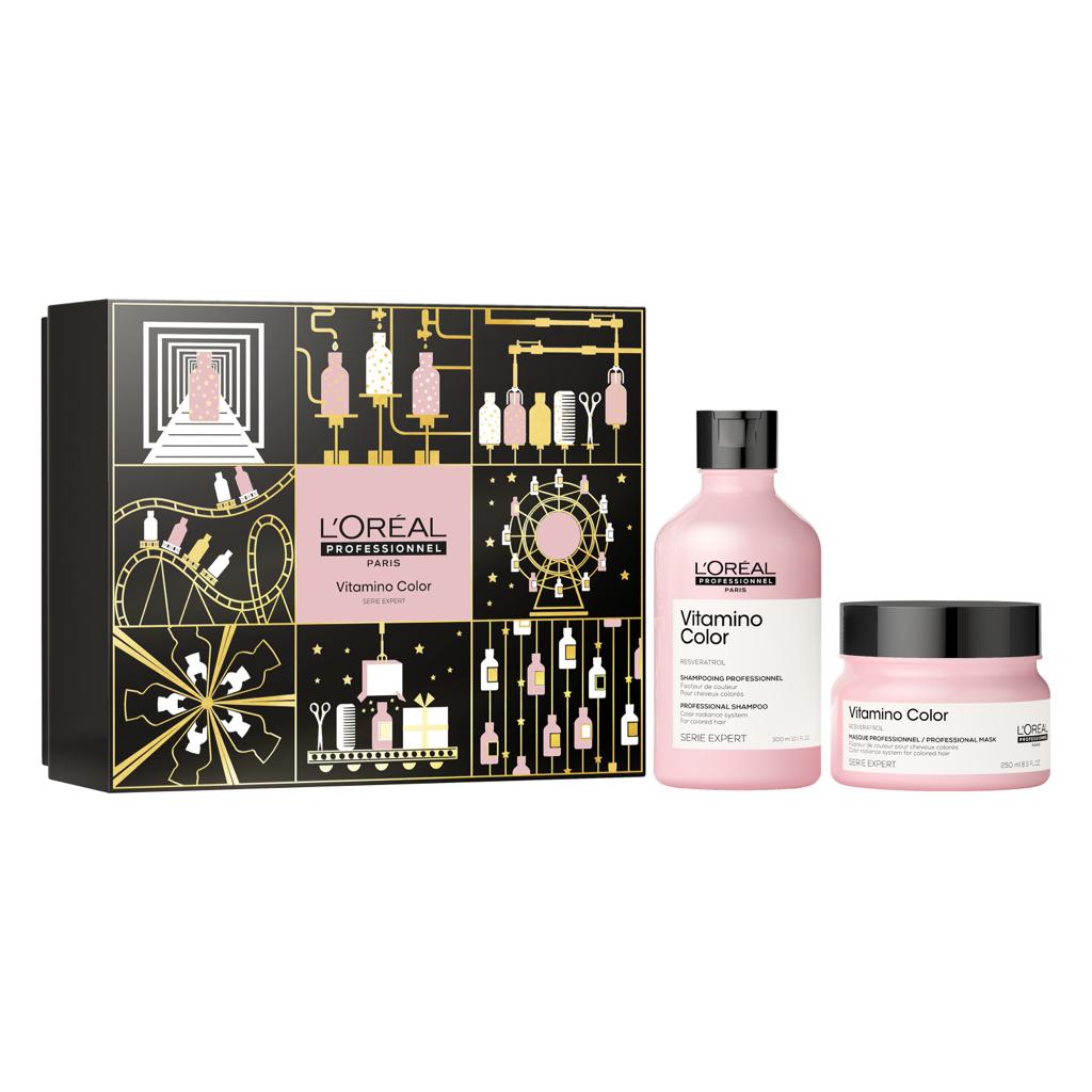 Pack shampoo 300 ml + máscara 250 ml vitamino color Loreal