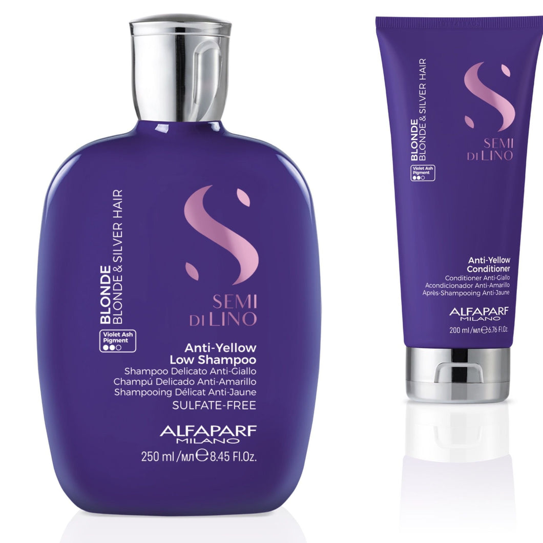 Pack shampoo y acondicionador anti yellow Alfaparf