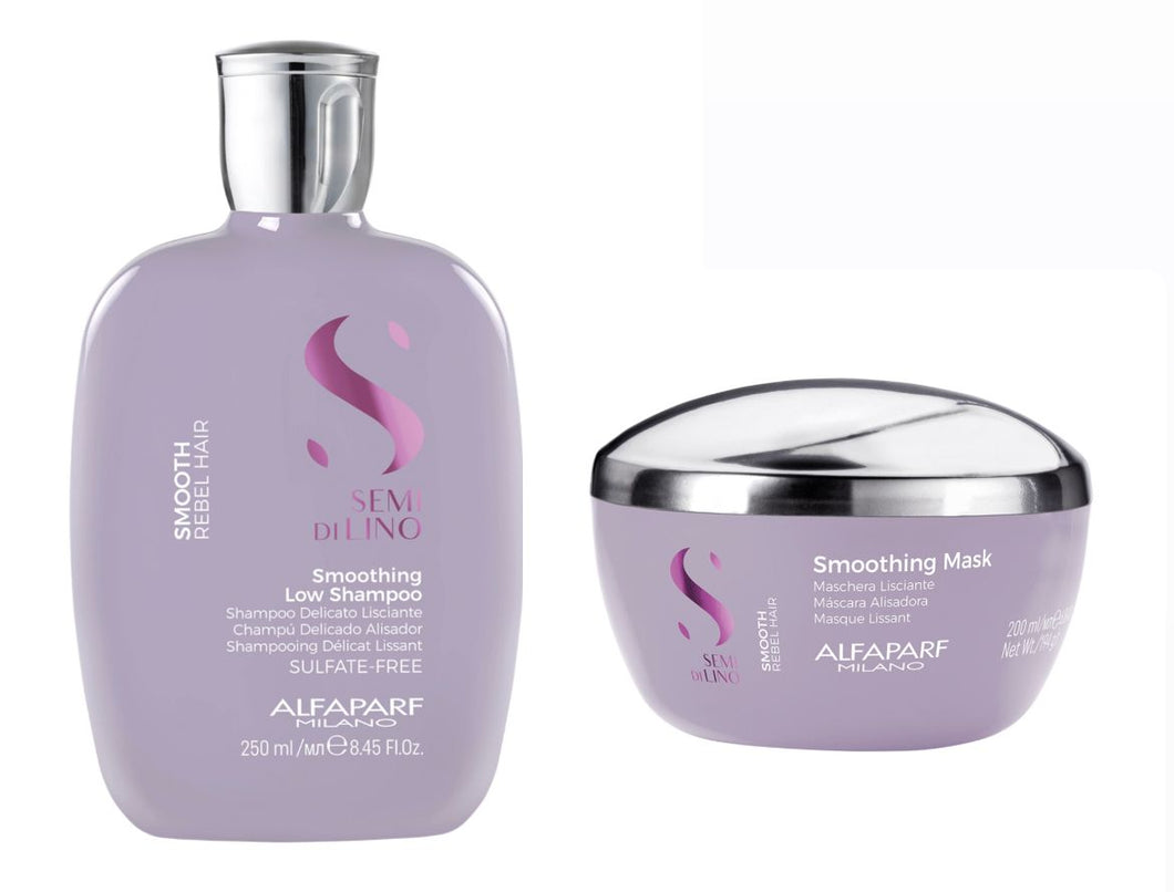 Kit Shampoo 250 ml + máscara 200 ml Smoothing Alfaparf
